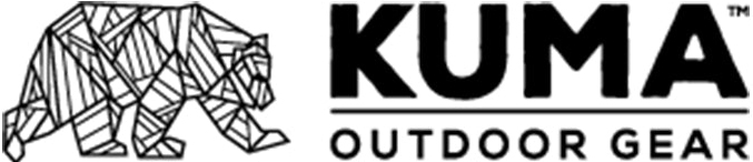 Kuma Outdoor Gear logo with outline illustration of bear