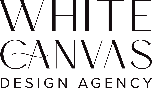 White Canvas Design Agency logo in black
